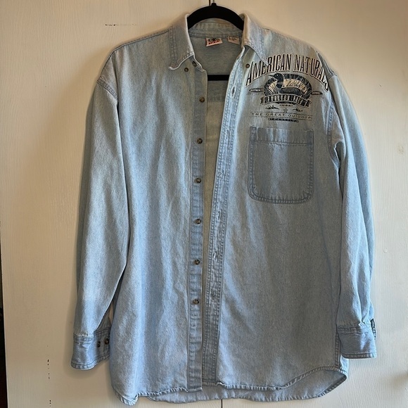 WEK Vintage Jean Button Down Shirt - Picture 1 of 7